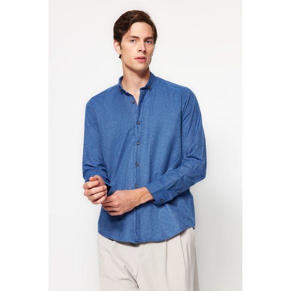 NWT Trendyol Men Slim fit Shirt collar Woven Shirt - Picture 2 of 13